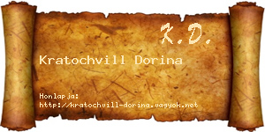 Kratochvill Dorina névjegykártya