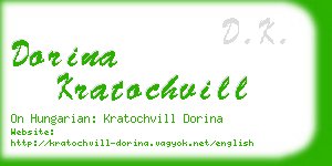 dorina kratochvill business card